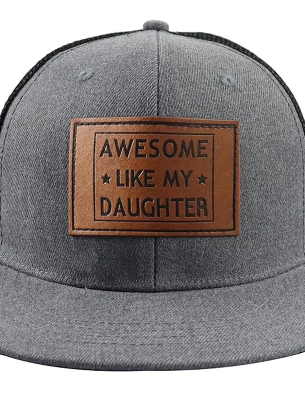 NA8 Awesome Like My Daughter Trucker Hat For Men, Adjustable Cotton Leather Patc